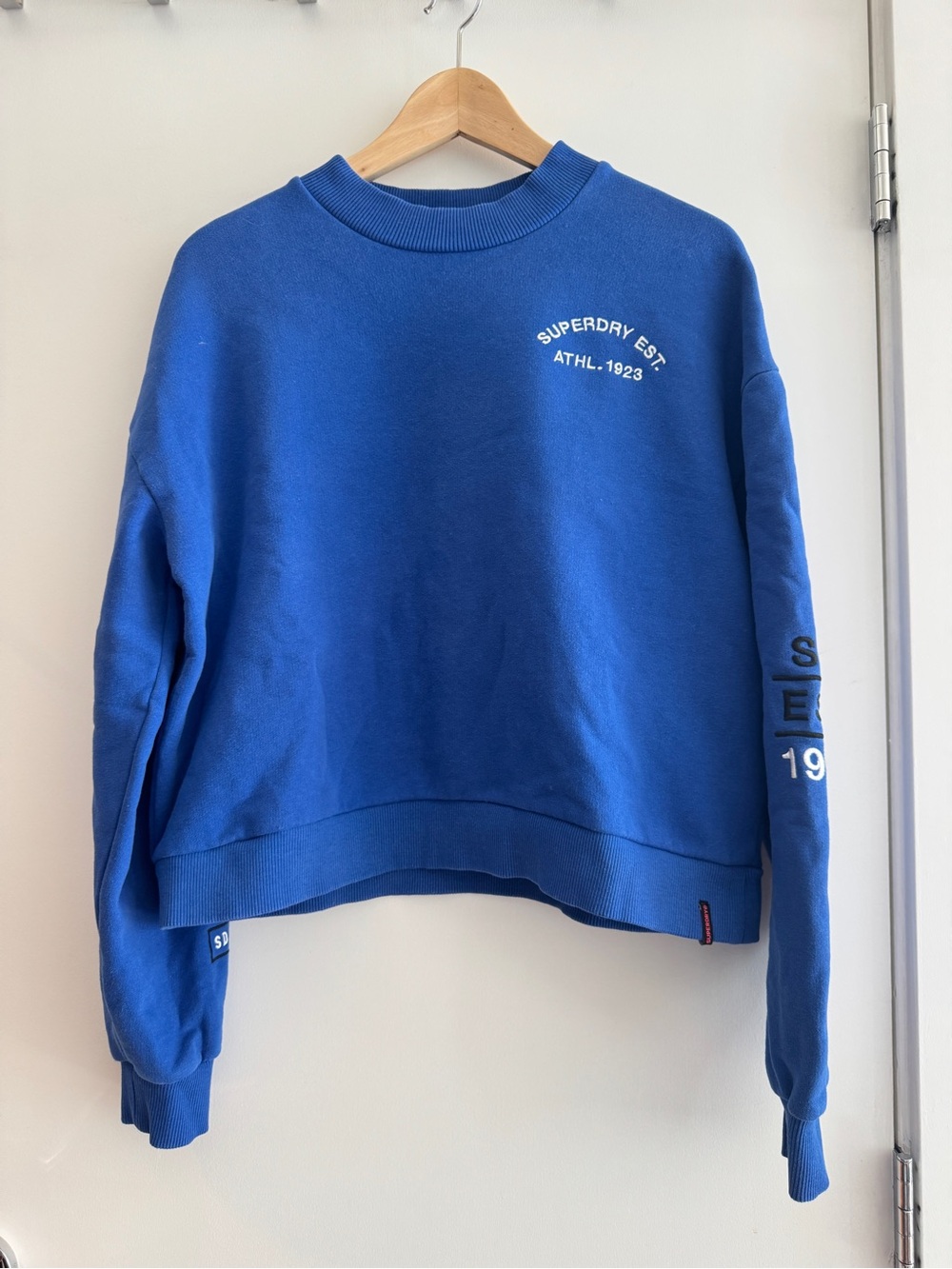 Superdry Royal Blue Crewneck Sweatshirt with Chest Logo